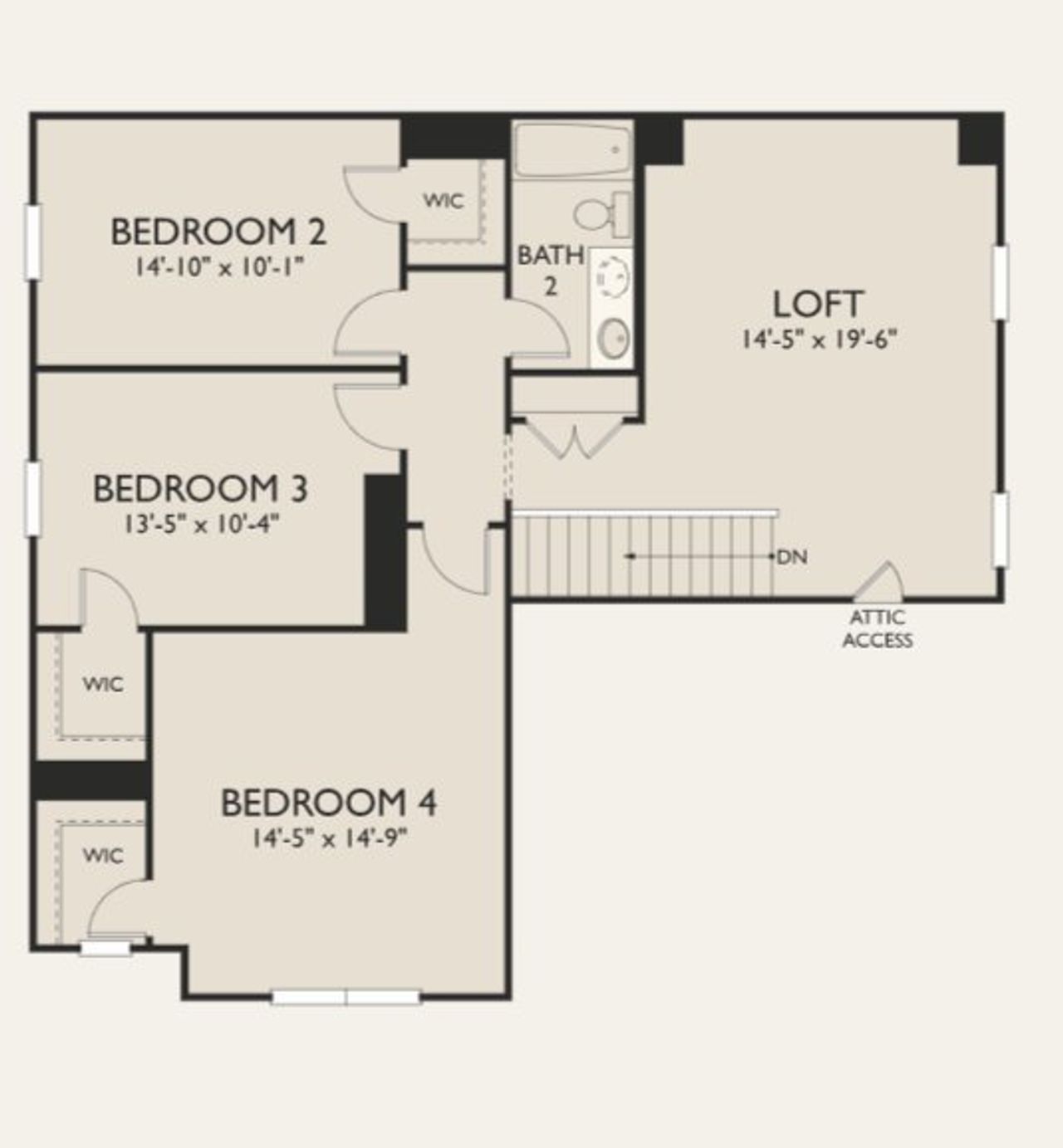 2D floor plan layout for the Hyde by Ashton Woods in Dellrose, Hockley, TX (Image 2). 2D floor plan layout for the Hyde by Ashton Woods in Dellrose, Hockley, TX (Image 2).