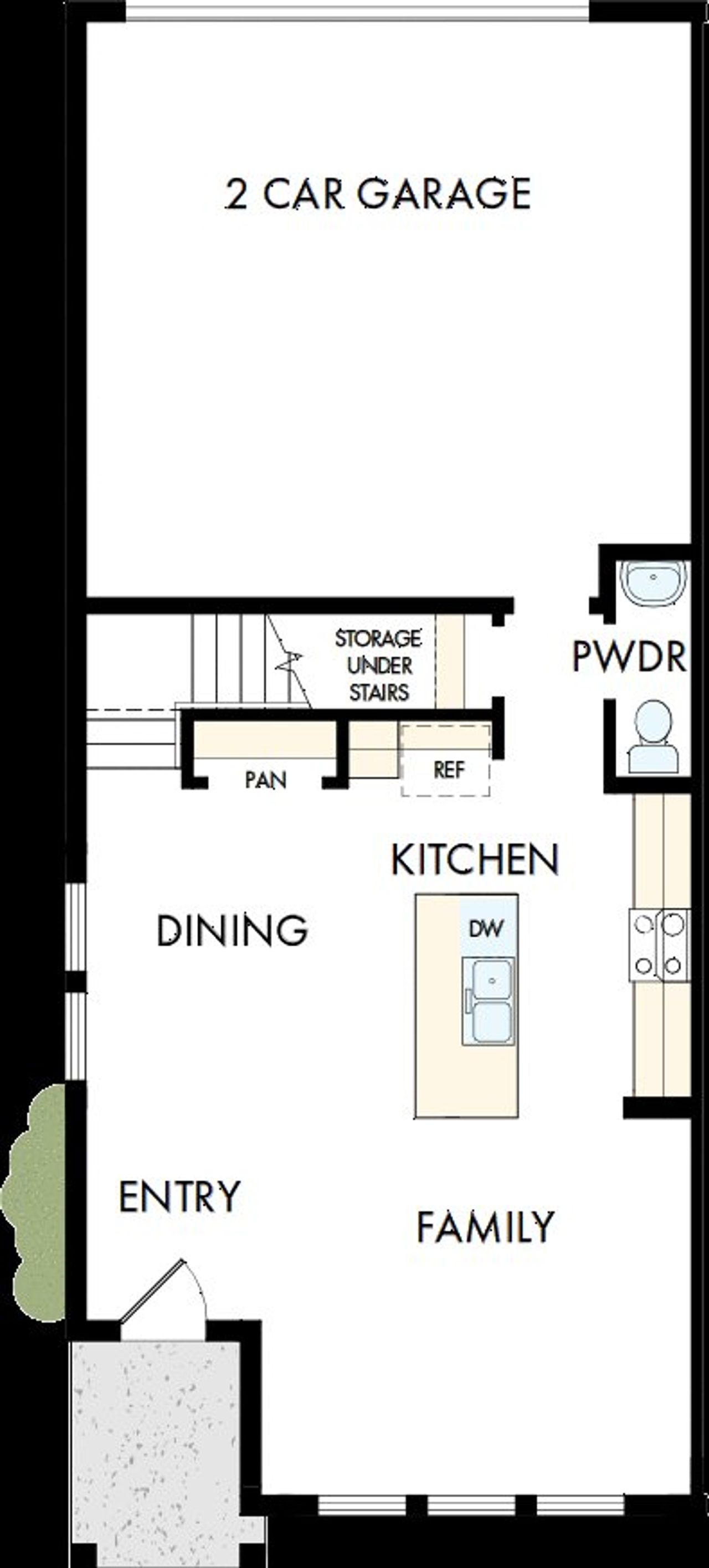 2D floor plan layout of this home in Palmeras at Crossprairie – The Palms Collection, St. Cloud, FL (Image 2).