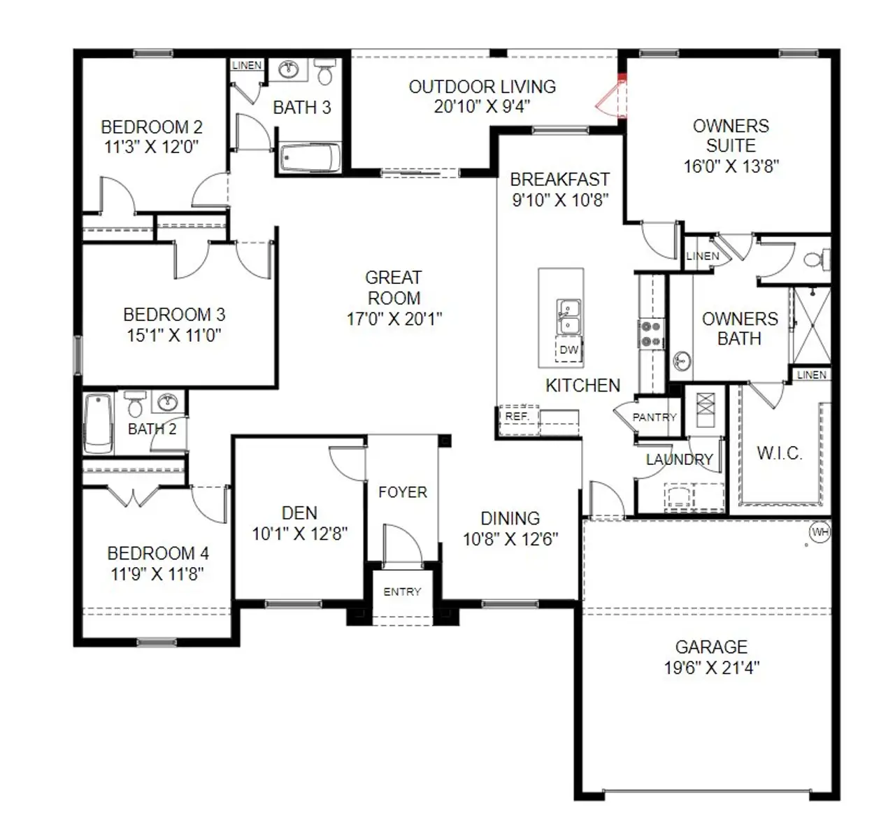 2D floor plan layout of this home in Citrus Springs, Citrus Springs, FL (Image 2). 2D floor plan layout of this home in Citrus Springs, Citrus Springs, FL (Image 2).