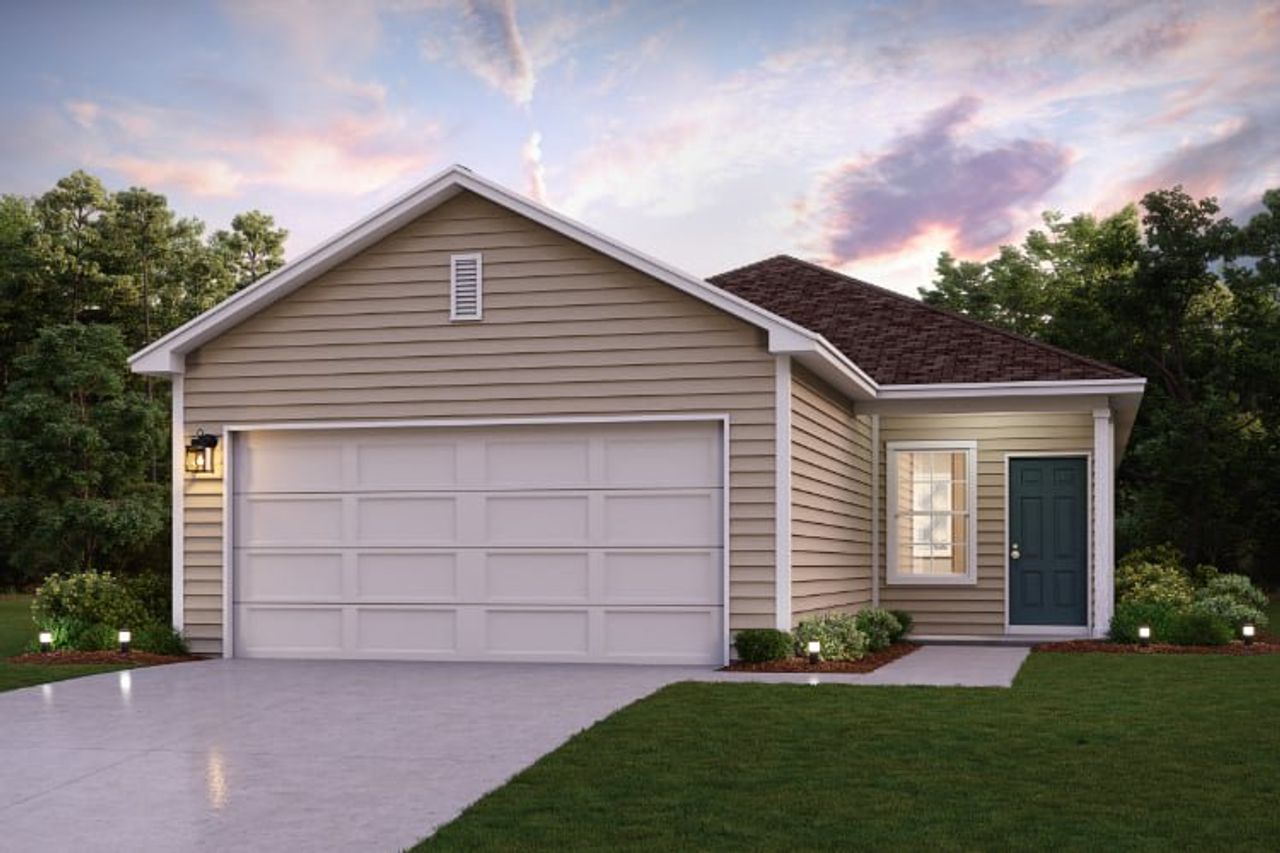 A house with a garage. A house with a garage.