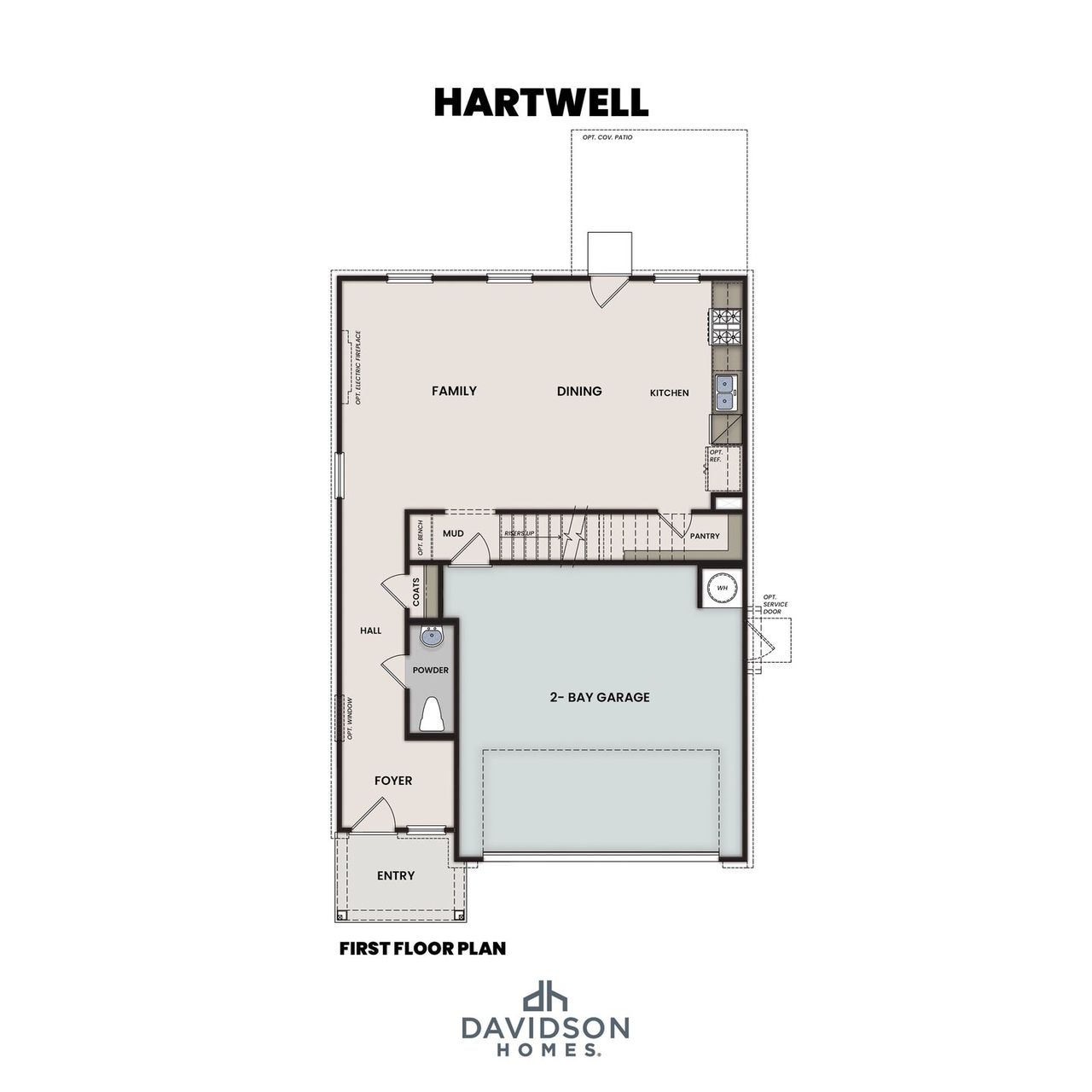 2D floor plan layout for the The Hartwell B by Davidson Homes LLC in Greene Farms, Cartersville, GA (Image 2). 2D floor plan layout for the The Hartwell B by Davidson Homes LLC in Greene Farms, Cartersville, GA (Image 2).