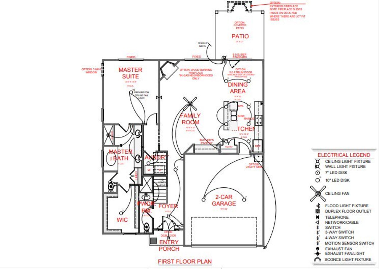 2D floor plan layout for the Olson B Slab by Jeff Lindsey Communities in Leverett Park, Newnan, GA (Image 2).