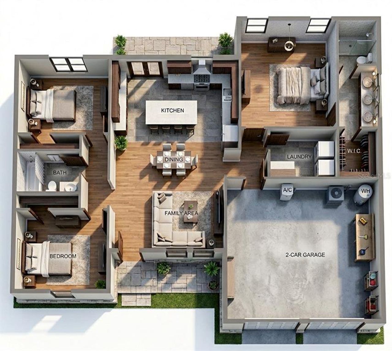 2D floor plan layout of this home in , Ocala, FL (Image 2).