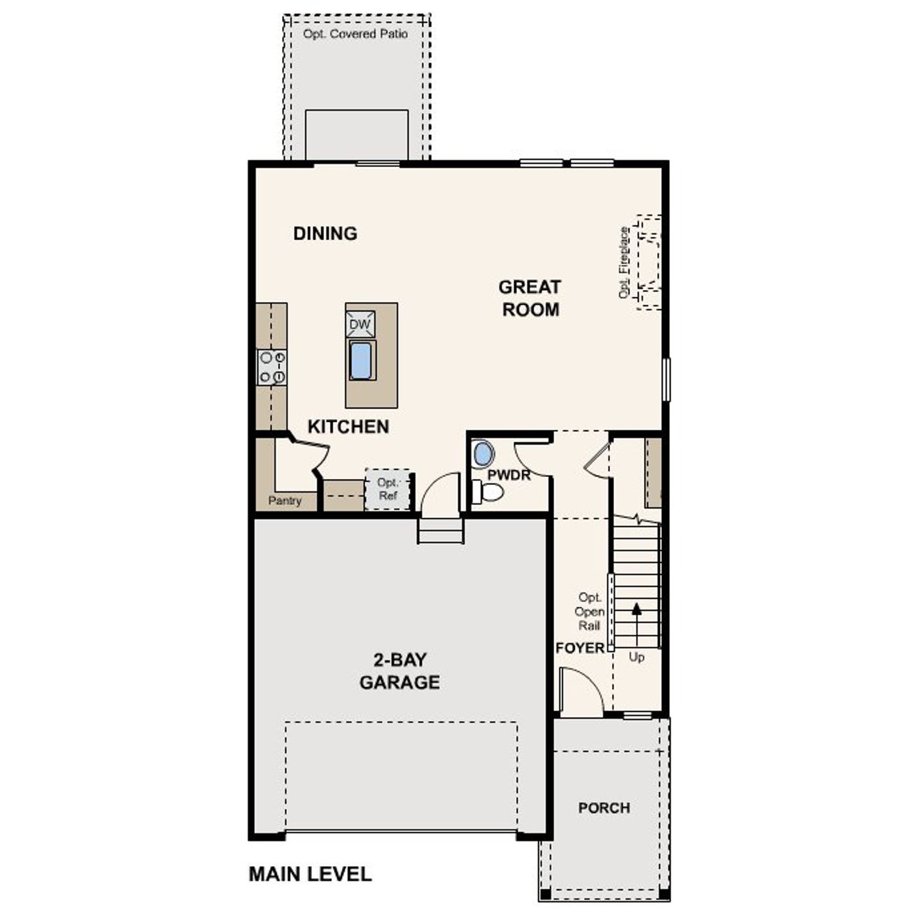 2D floor plan layout of this home in Coyote Creek, Fort Lupton, CO (Image 2).