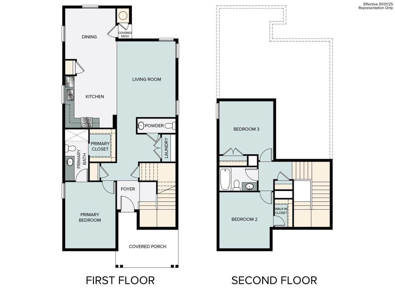2D floor plan layout of this home in Harvest Ridge, Elgin, TX (Image 2).