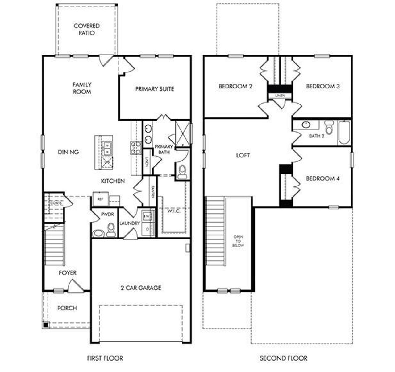 2D floor plan layout of this home in Eastridge - Signature Series, McKinney, TX (Image 2).