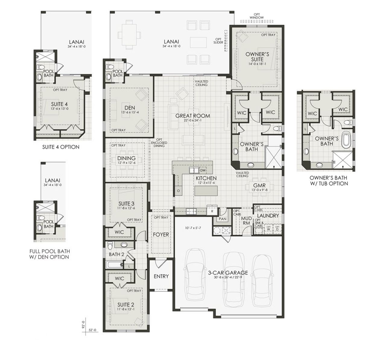 2D floor plan layout for the Fairlead by Homes by Towne in Shellstone at Waterside, Sarasota, FL (Image 2). 2D floor plan layout for the Fairlead by Homes by Towne in Shellstone at Waterside, Sarasota, FL (Image 2).