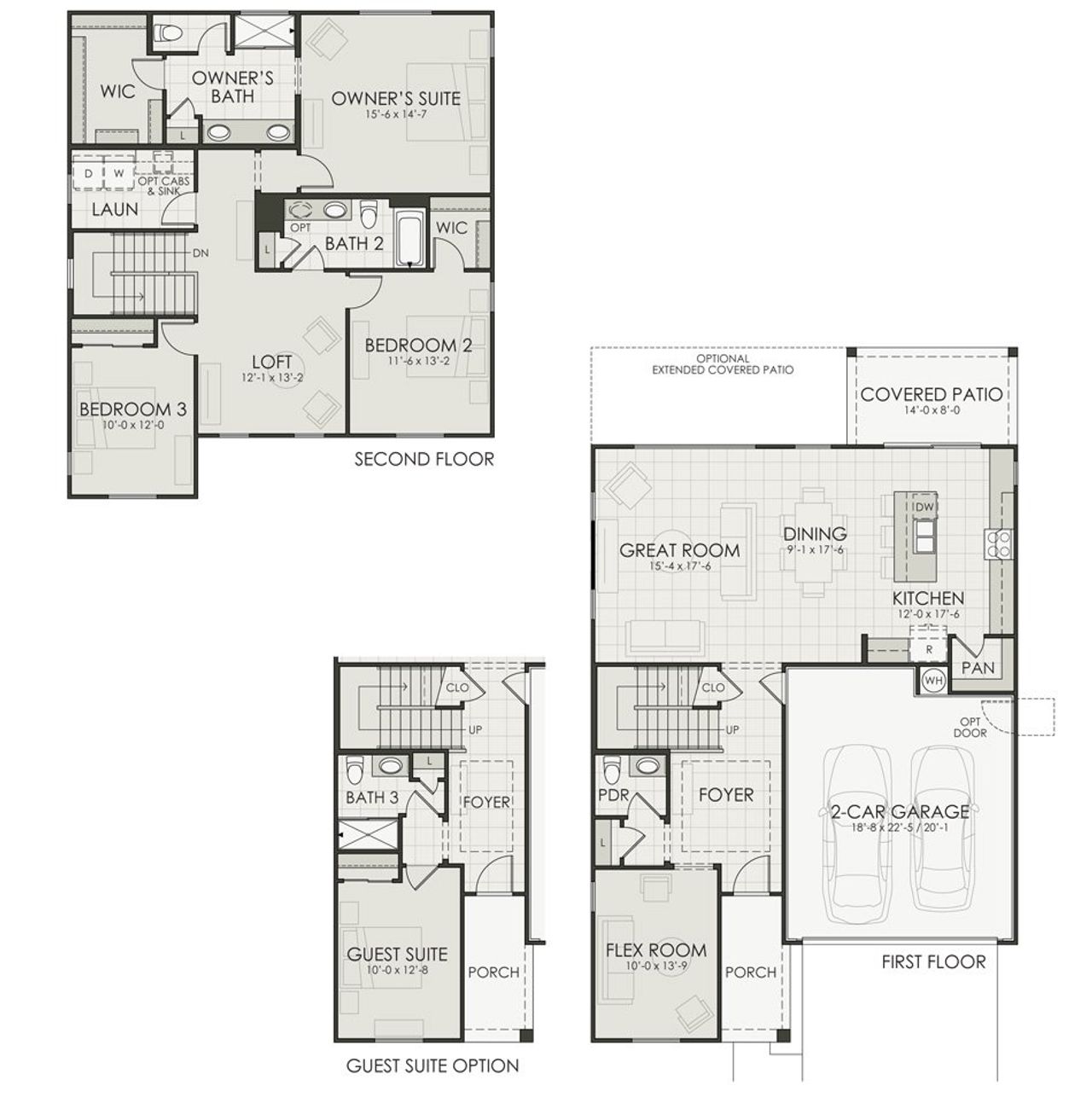 2D floor plan layout of this home in Laveen Vistas III, Phoenix, AZ (Image 2).