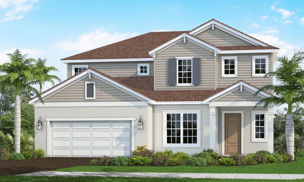 Representative exterior photo of a completed home built from the Sea Glass by Neal Communities in Grand Park, Sarasota, FL (Image 2).