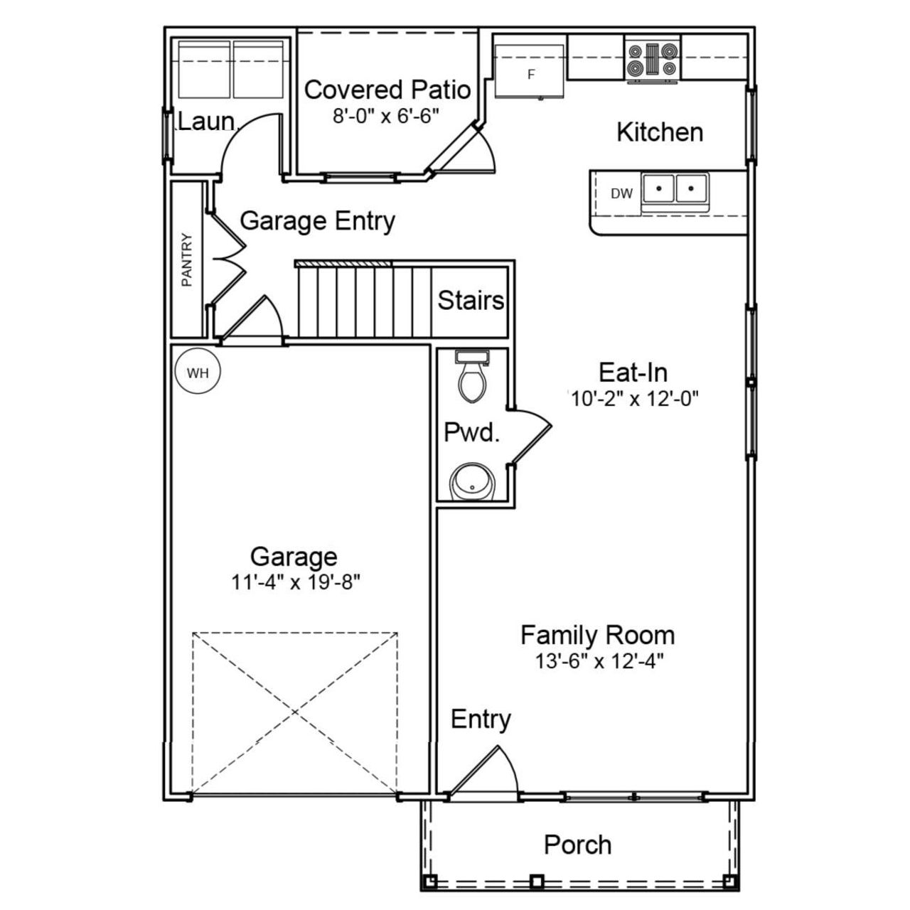2D floor plan layout of this home in Tucker Ridge, Pendleton, SC (Image 2).