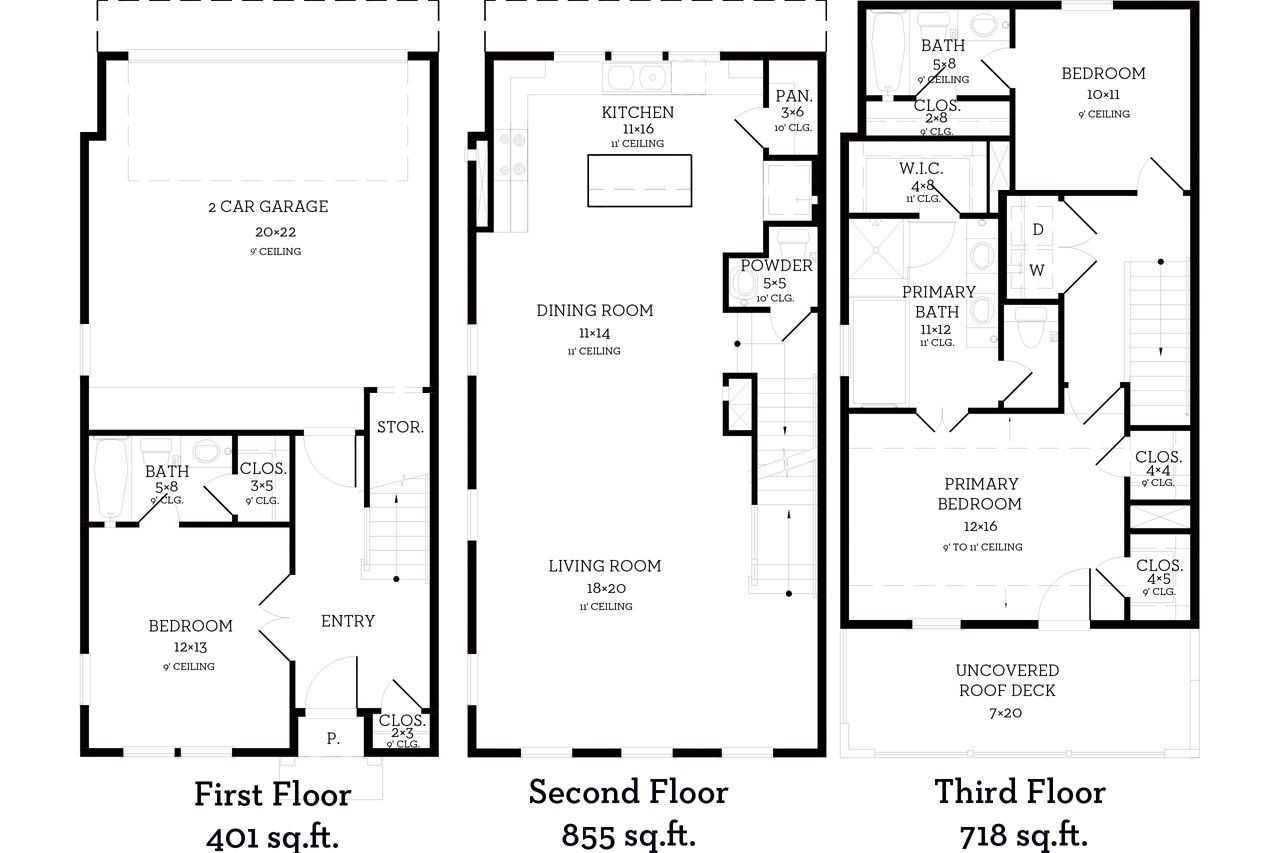 2D floor plan layout of this home in Upper East River, Houston, TX (Image 2).