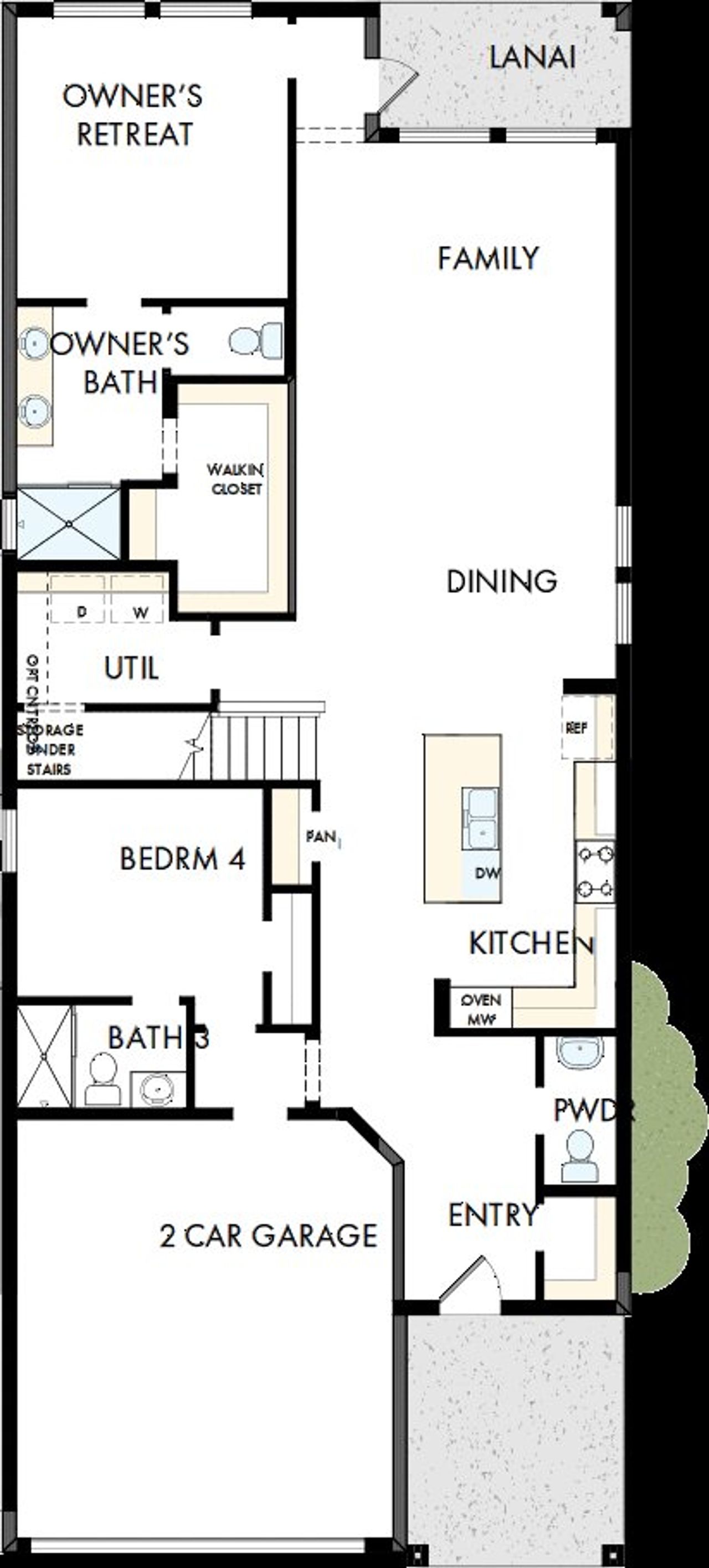 2D floor plan layout of this home in Chapel Crossings - Garden Series, Wesley Chapel, FL (Image 2).