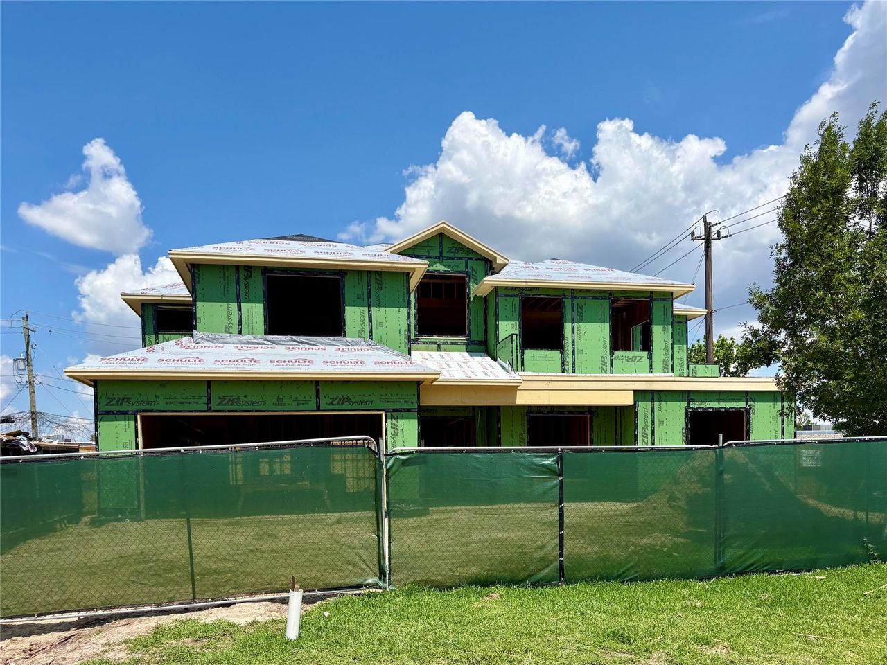 In-progress construction of a new home in , Houston, TX (Image 2).