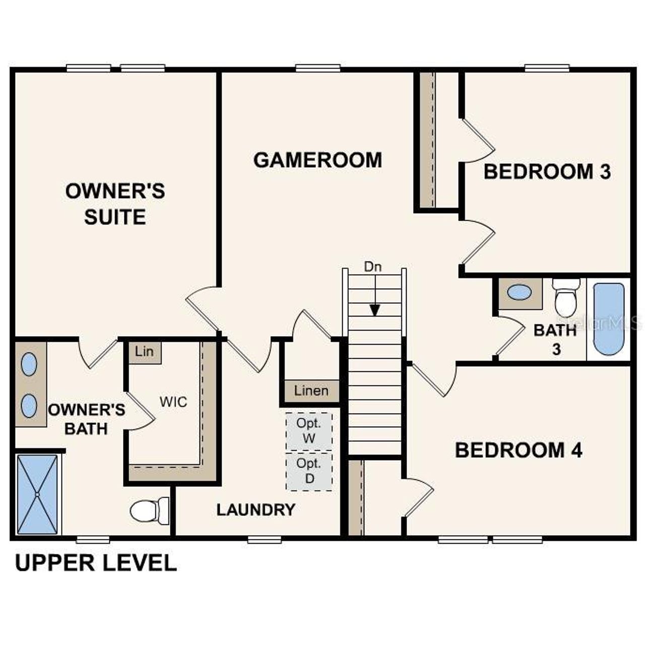 2D floor plan layout of this home in Palm Coast Signature, Palm Coast, FL (Image 2). 2D floor plan layout of this home in Palm Coast Signature, Palm Coast, FL (Image 2).