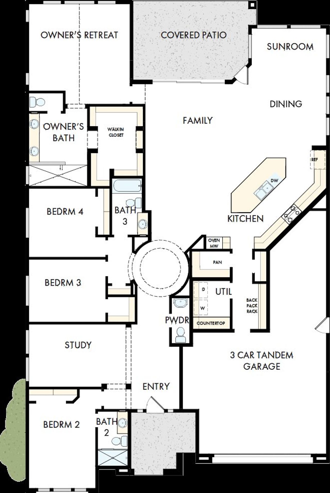2D floor plan layout of this home in Overlook at Verrado Regent Hills, Buckeye, AZ (Image 2).
