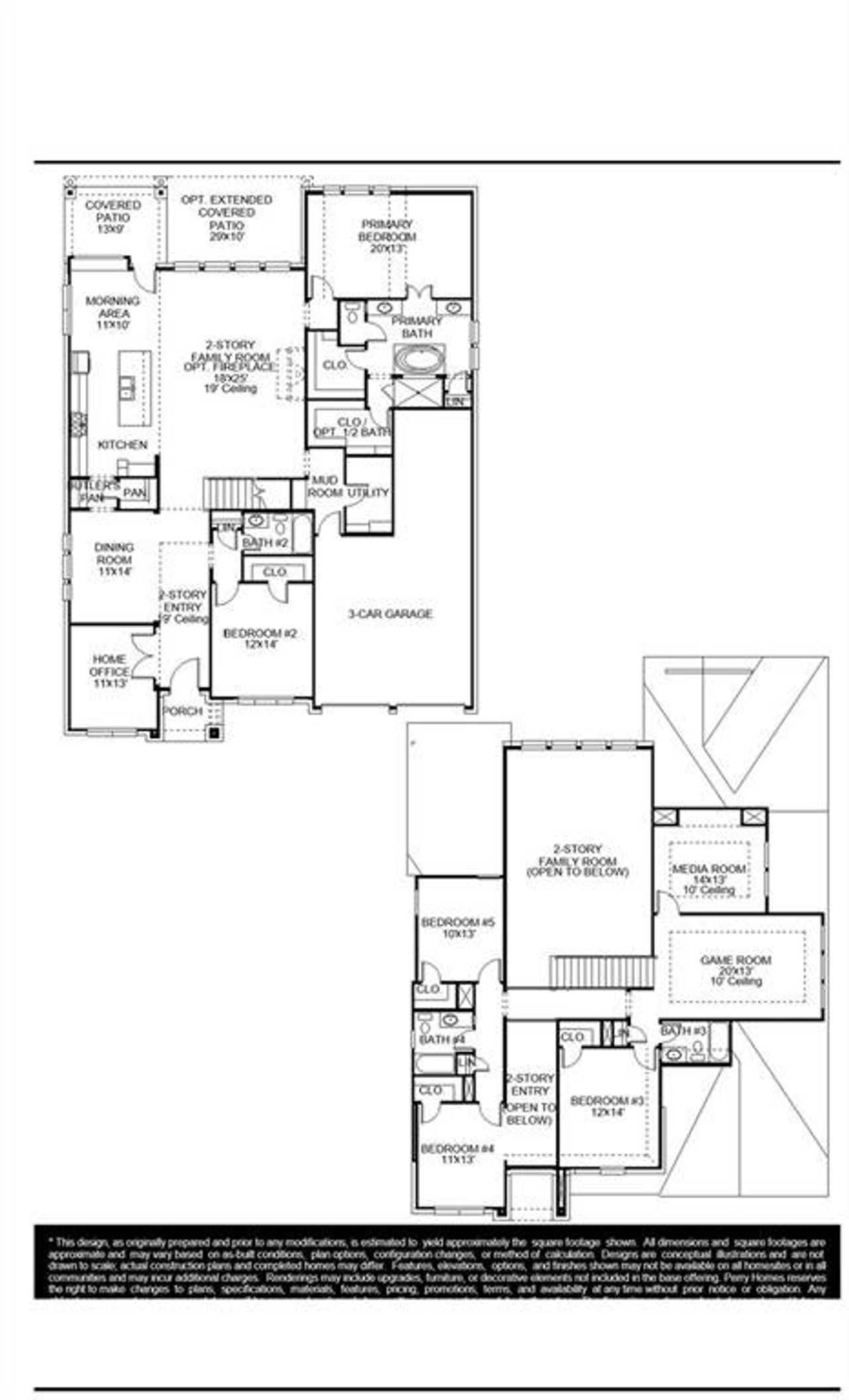 2D floor plan layout of this home in Ramble, Celina, TX (Image 2).