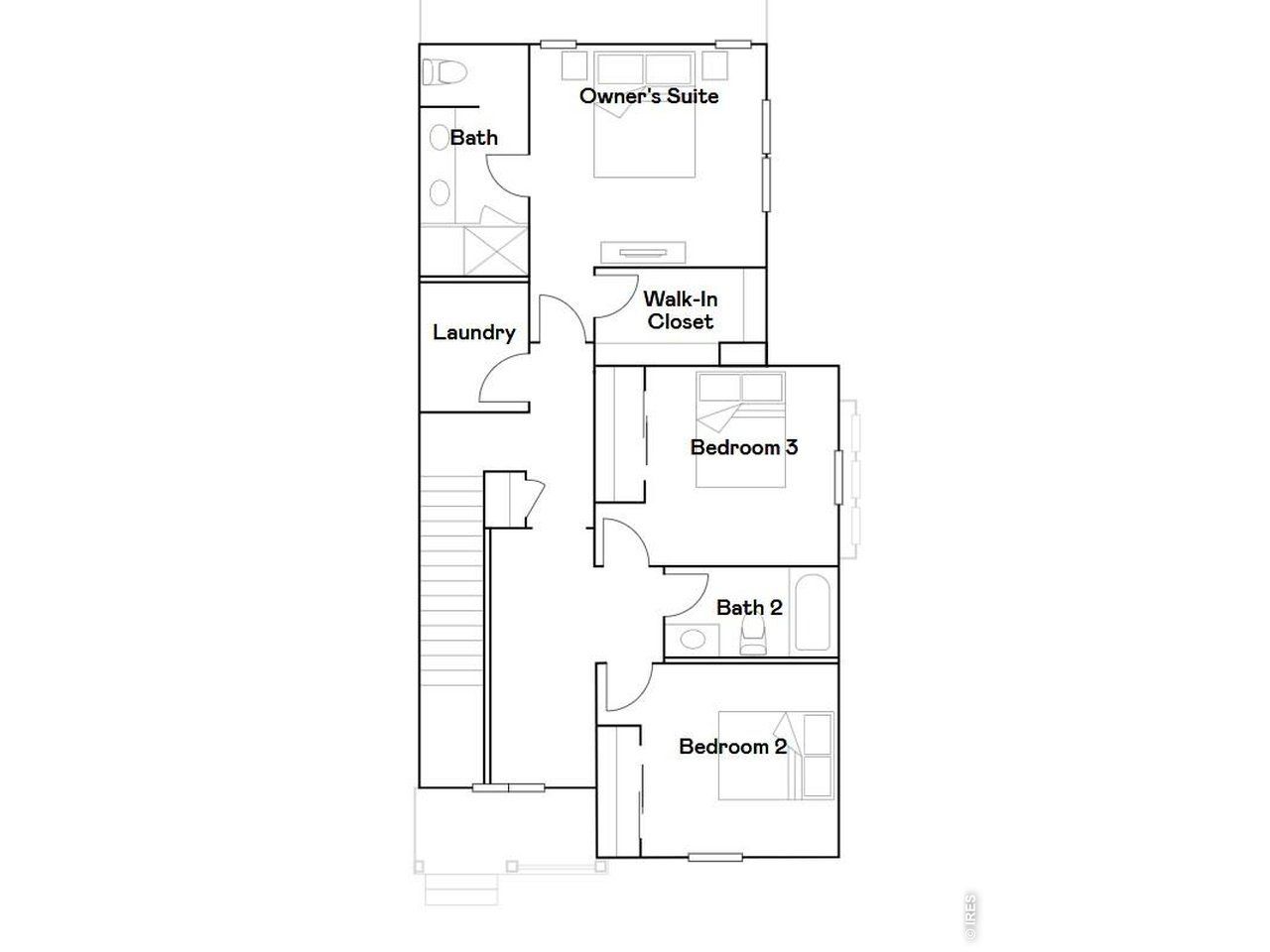 2D floor plan layout of this home in Timber Lark, Fort Collins, CO (Image 2).