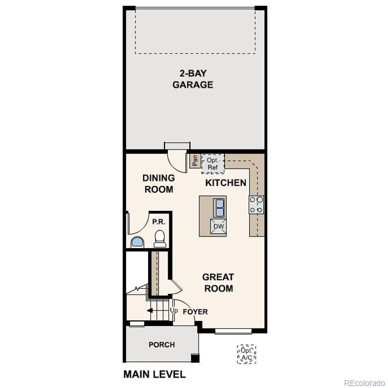 2D floor plan layout of this home in The Townes at Skyline Ridge, Castle Pines, CO (Image 2). 2D floor plan layout of this home in The Townes at Skyline Ridge, Castle Pines, CO (Image 2).