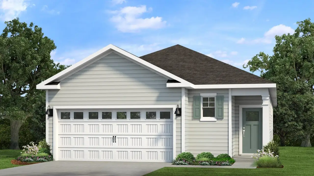 Representative exterior photo of a completed home built from the Desmond by D.R. Horton in The Sanctuary at East Argent, Ridgeland, SC (Image 2).
