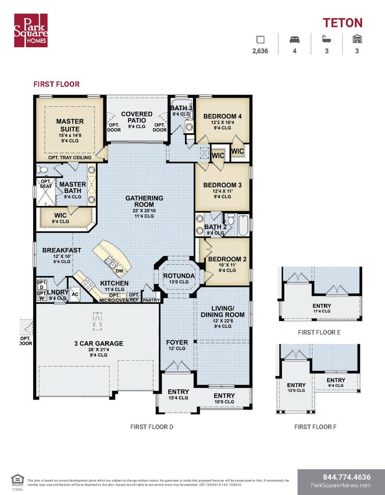 2D floor plan layout of this home in Tamarack at Two Rivers, Zephyrhills, FL (Image 2).