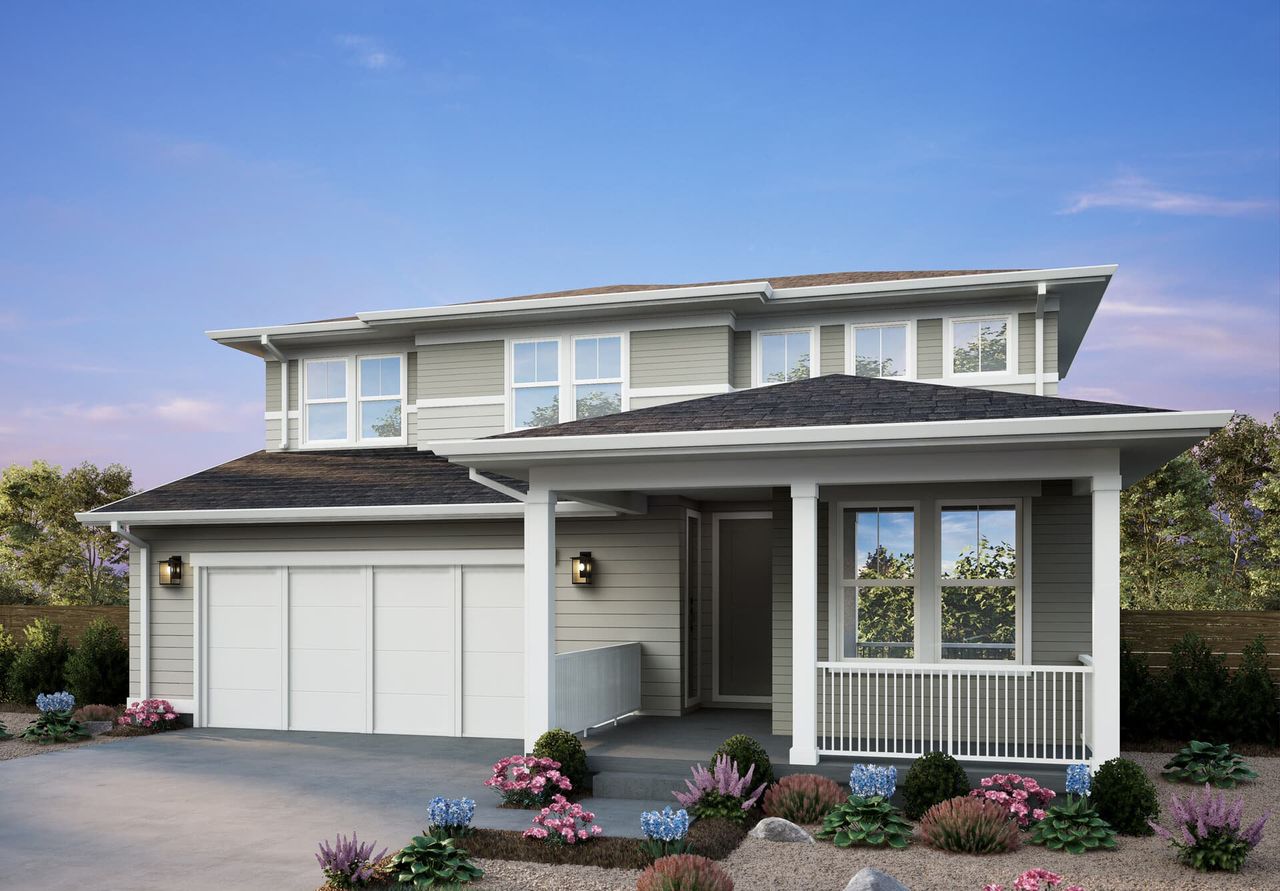 Representative exterior photo of a completed home built from the Big Sky Seven by Brookfield Residential in Barefoot, Firestone, CO (Image 2).