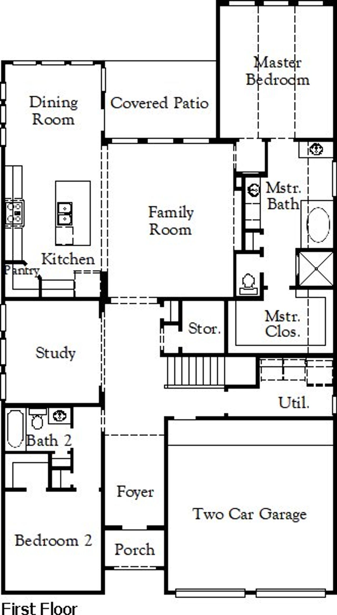 2D floor plan layout of this home in Furst Ranch, Argyle, TX (Image 2).