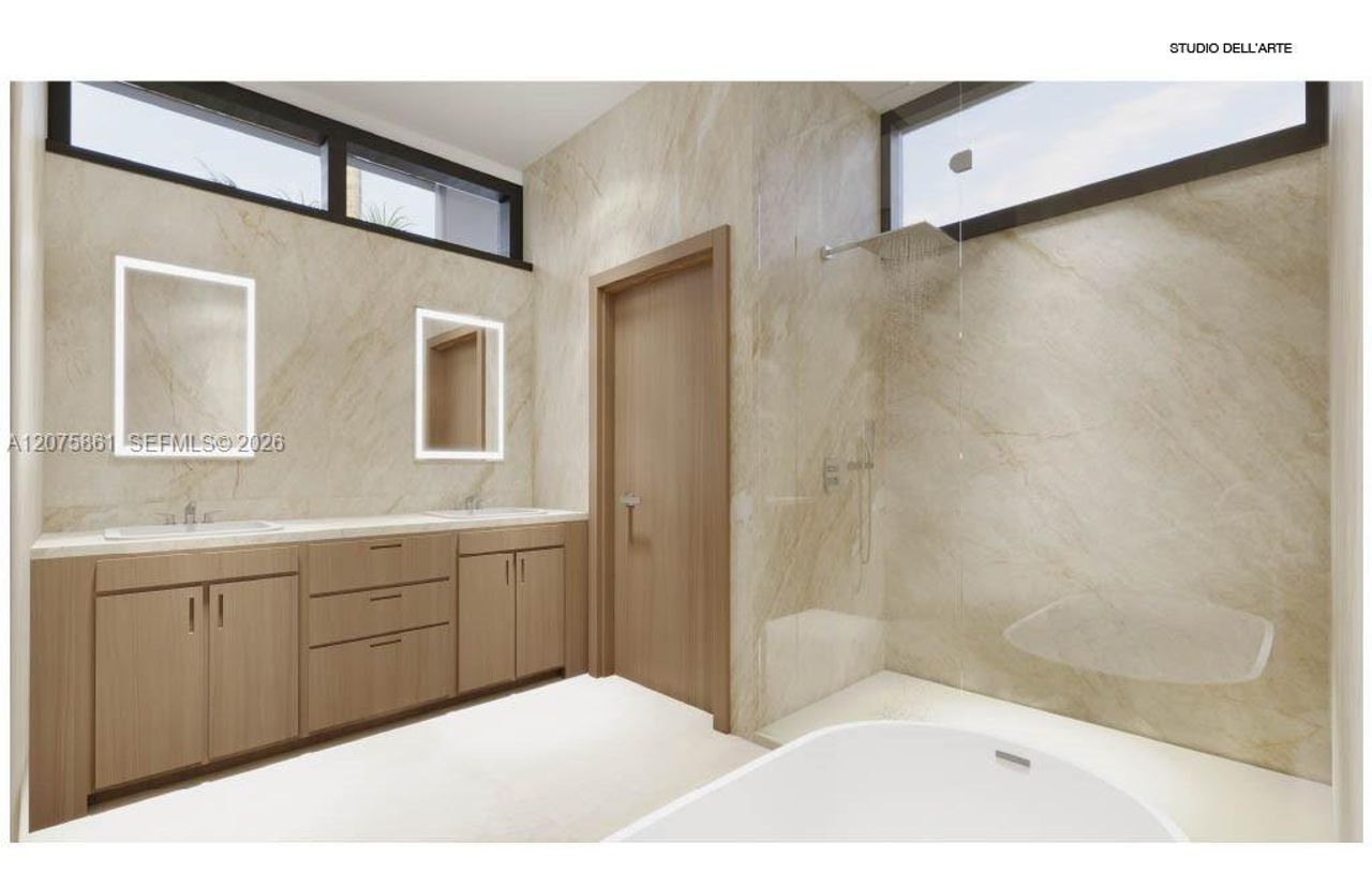 Furnished interior view inside a new home in , Miami (Image 2).
