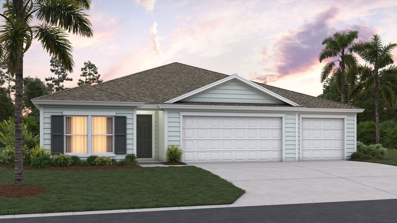 Representative exterior photo of a completed home built from the Denham+ by D.R. Horton in The Arbors, Jacksonville, FL (Image 2).