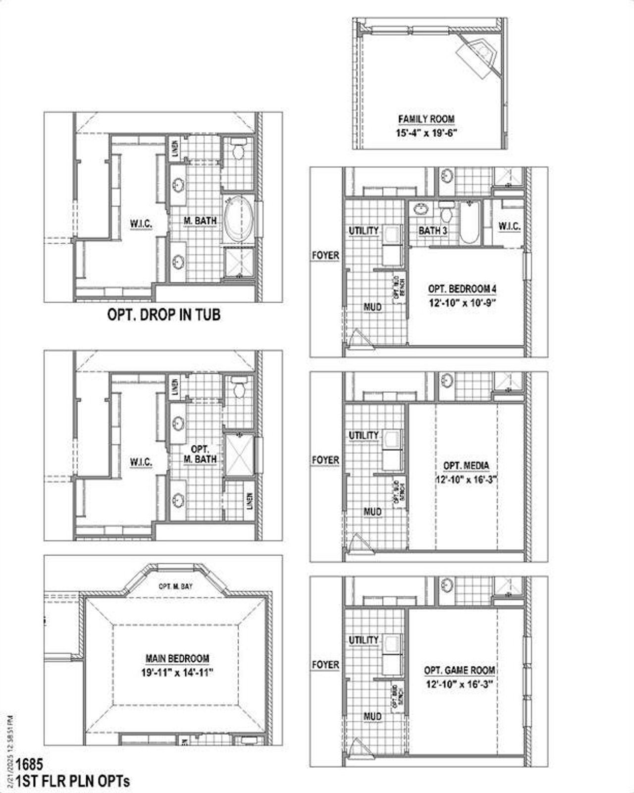 Floor plan options Floor plan options
