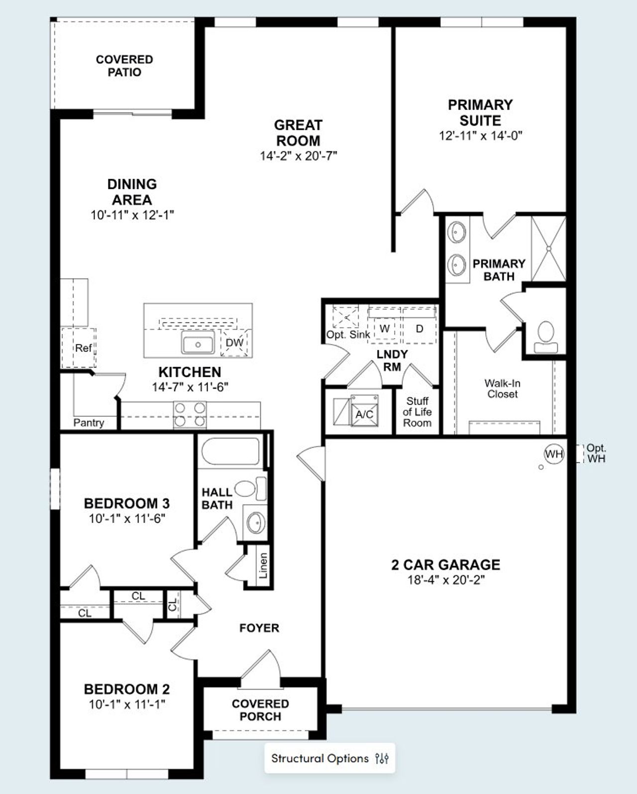 2D floor plan layout of this home in Aspire at The Pines, Citrus Springs, FL (Image 2). 2D floor plan layout of this home in Aspire at The Pines, Citrus Springs, FL (Image 2).