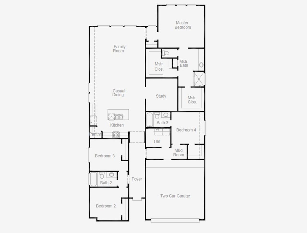 2D floor plan layout of this home in Meadow Vista, Anna, TX (Image 2).