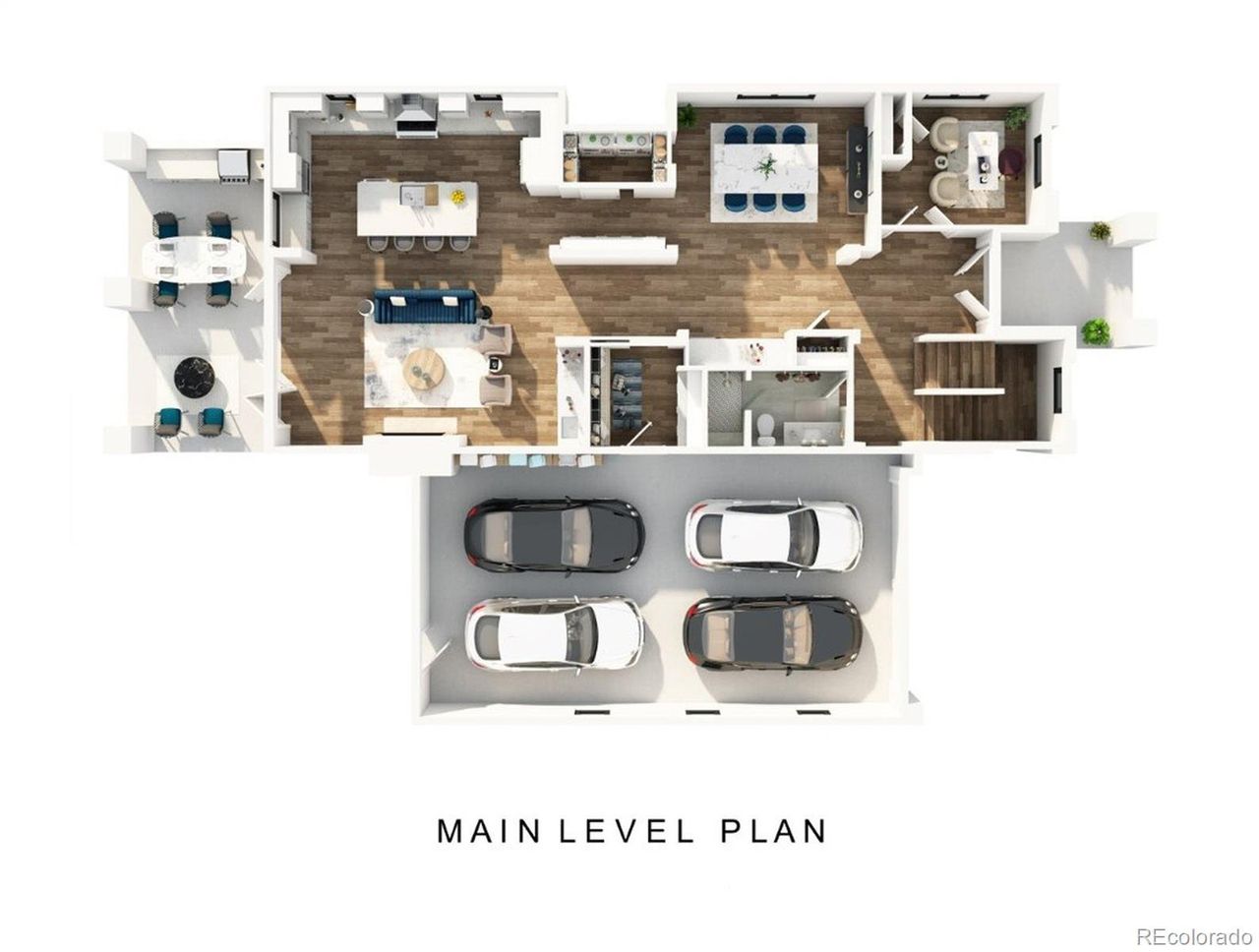 2D floor plan layout of this home in , Denver, CO (Image 2).