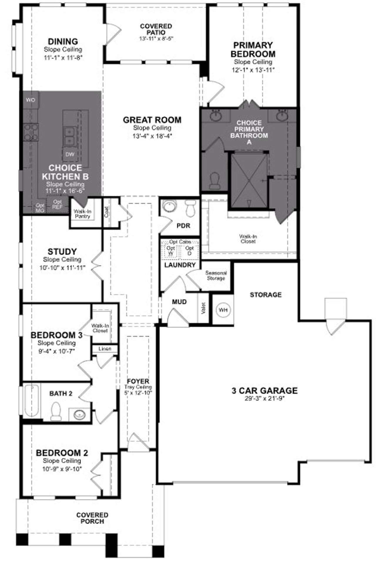 2D floor plan layout of this home in Arabella on the Prairie, Richmond, TX (Image 2).