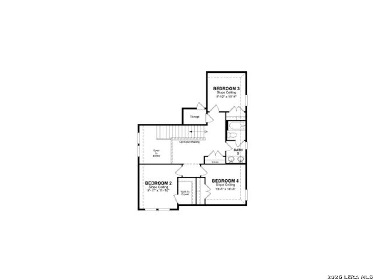 2D floor plan layout of this home in Confluence, Marion, TX (Image 2).