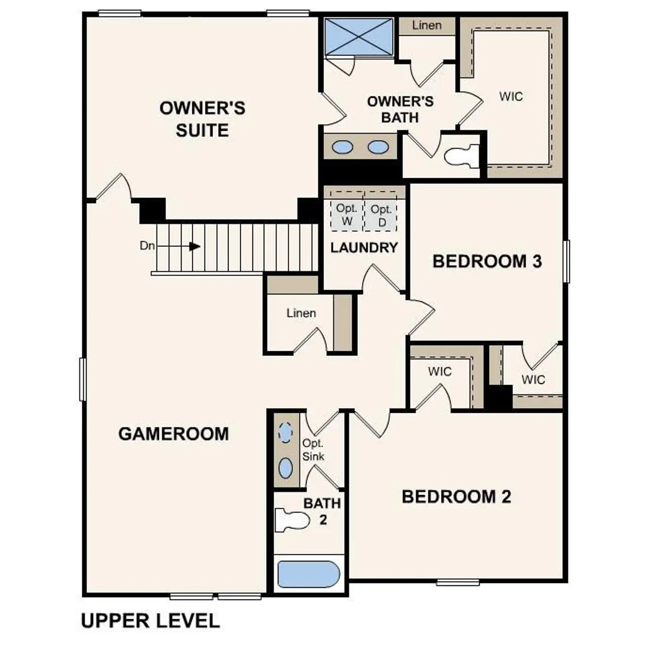 2D floor plan layout of this home in Meadow Creek Village, Locust, NC (Image 2).