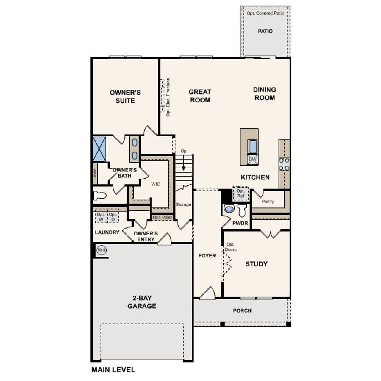 2D floor plan layout of this home in Highland Reserves, Pleasant View, TN (Image 2). 2D floor plan layout of this home in Highland Reserves, Pleasant View, TN (Image 2).