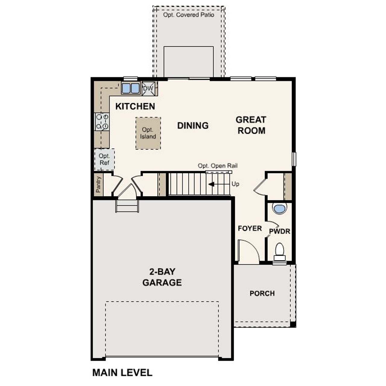 2D floor plan layout of this home in Coyote Creek, Fort Lupton, CO (Image 2).