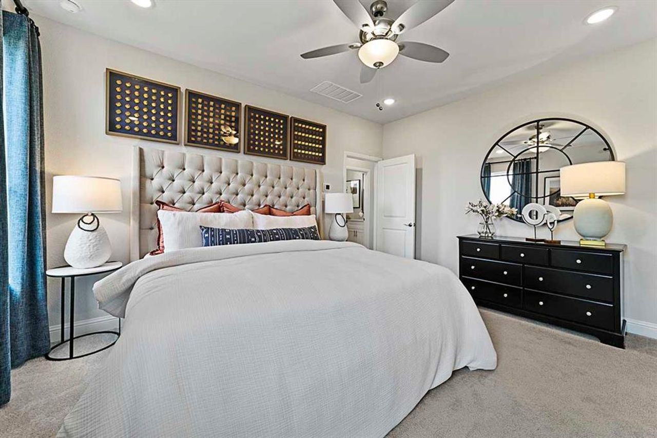 Furnished interior view inside a new home in Dominion at Brookhollow, Prosper (Image 2). Furnished interior view inside a new home in Dominion at Brookhollow, Prosper (Image 2).