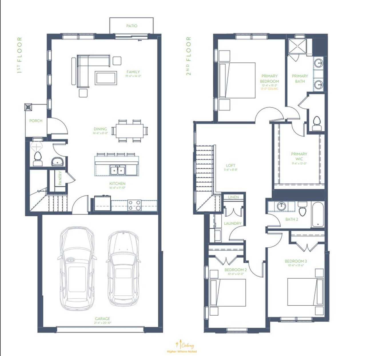 2D floor plan layout for the Blaze (FE) by Grenadier Homes in Wildridge, Oak Point, TX (Image 2). 2D floor plan layout for the Blaze (FE) by Grenadier Homes in Wildridge, Oak Point, TX (Image 2).