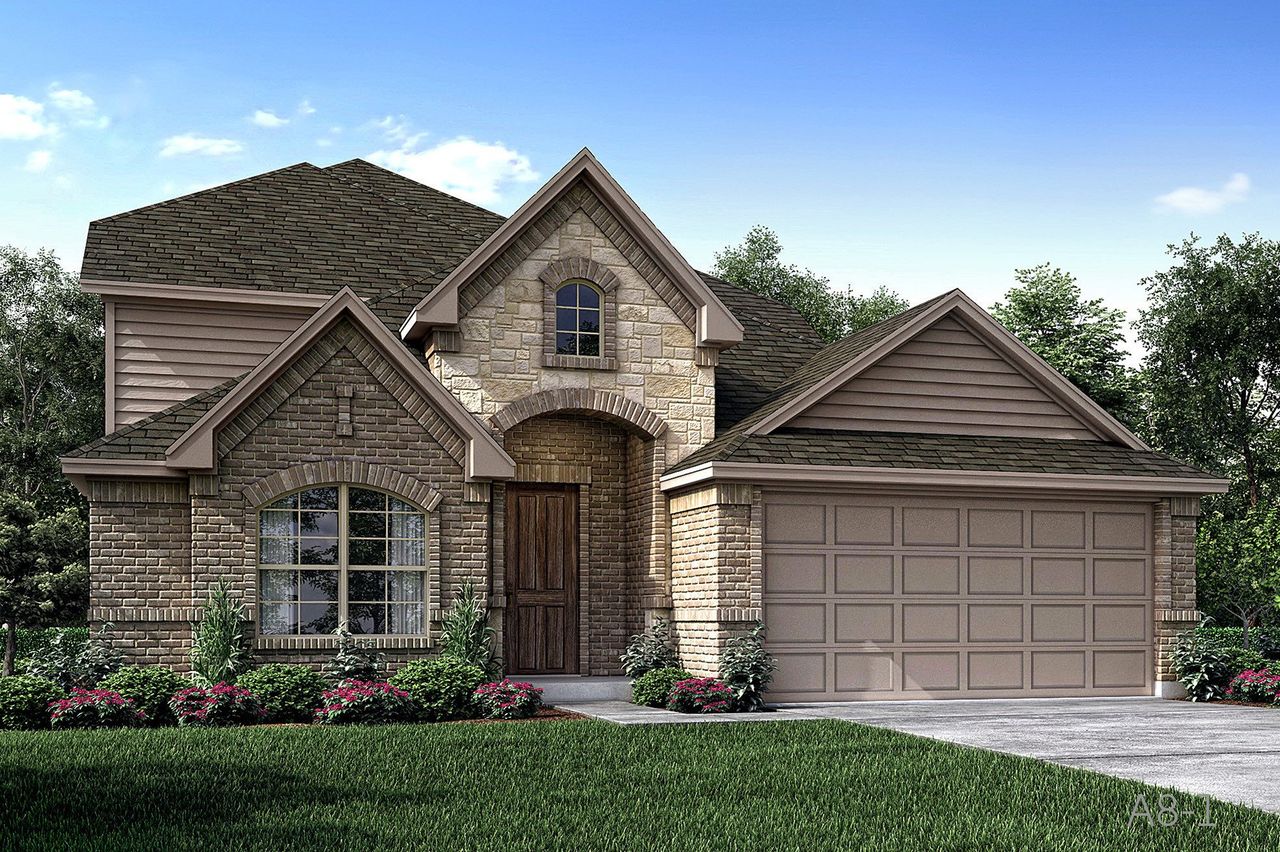Representative exterior photo of a completed home built from the Trenton by John Houston Homes in Sunwest Village - Phase 11, McGregor, TX (Image 2).