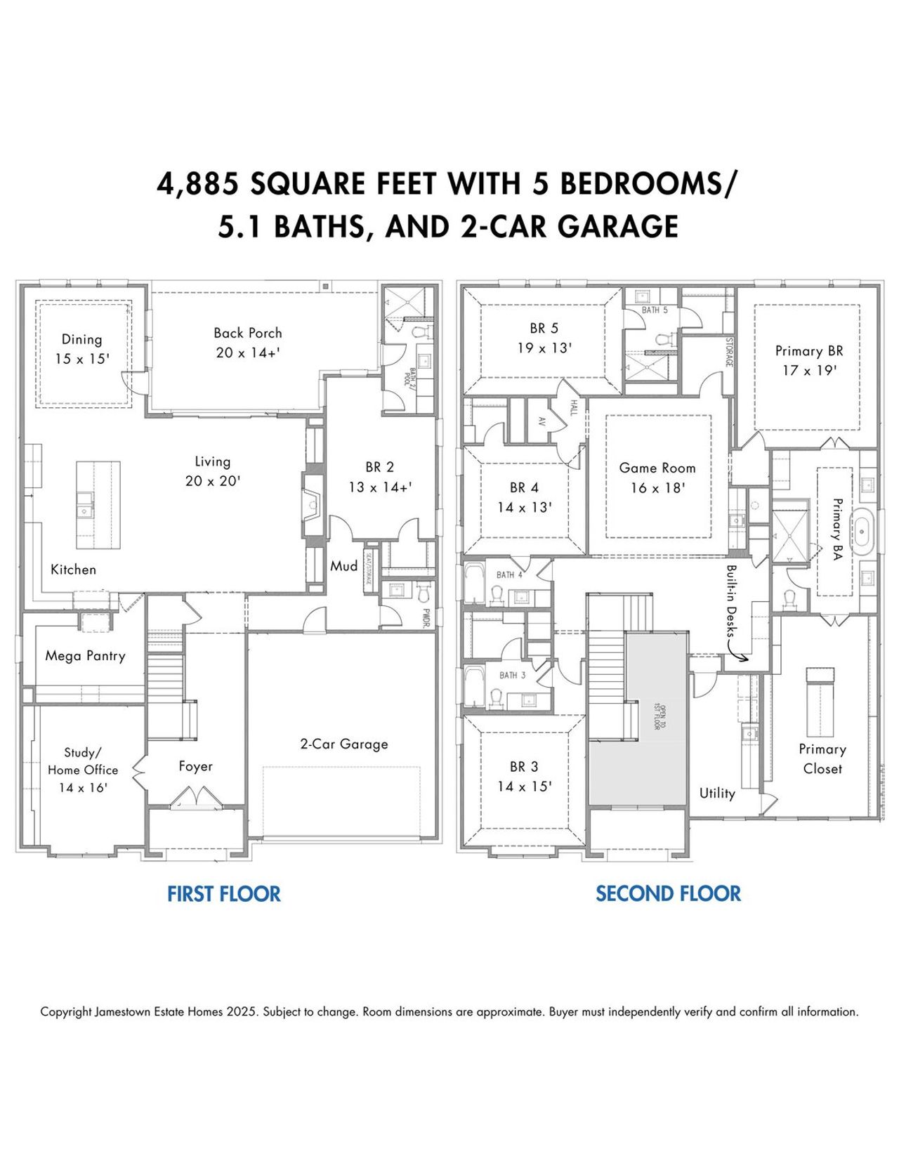 2D floor plan layout of this home in Garden Oaks and Oak Forest, Houston, TX (Image 2).