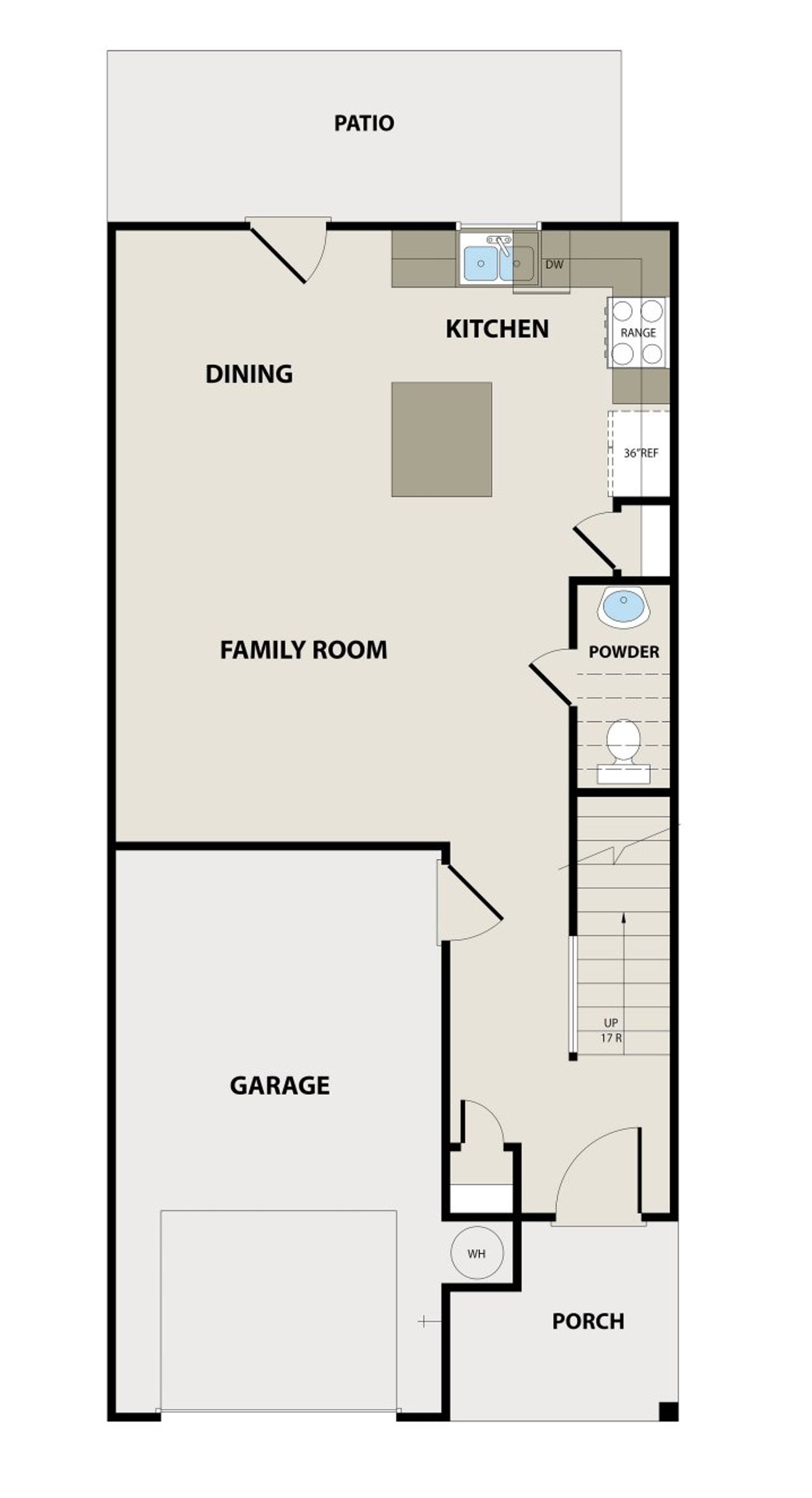2D floor plan layout for the Taylor by Silverstone Communities in Morning Creek Forest, College Park, GA (Image 2).