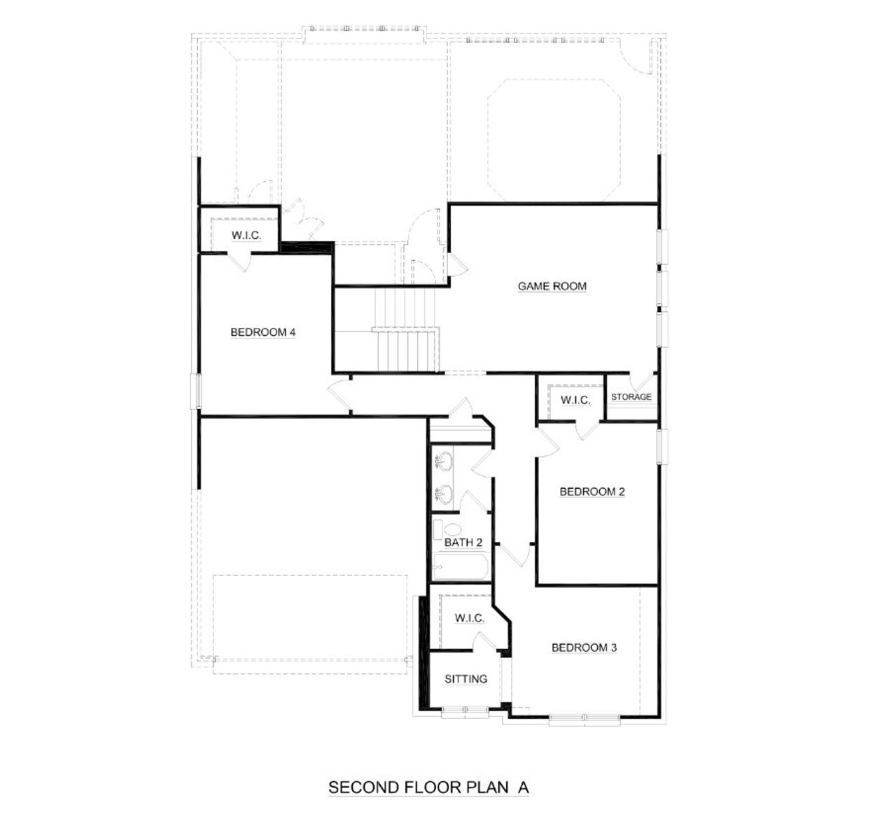 2D floor plan layout for the Concept 2870 by Risewell Homes in El Dorado, Granbury, TX (Image 2).