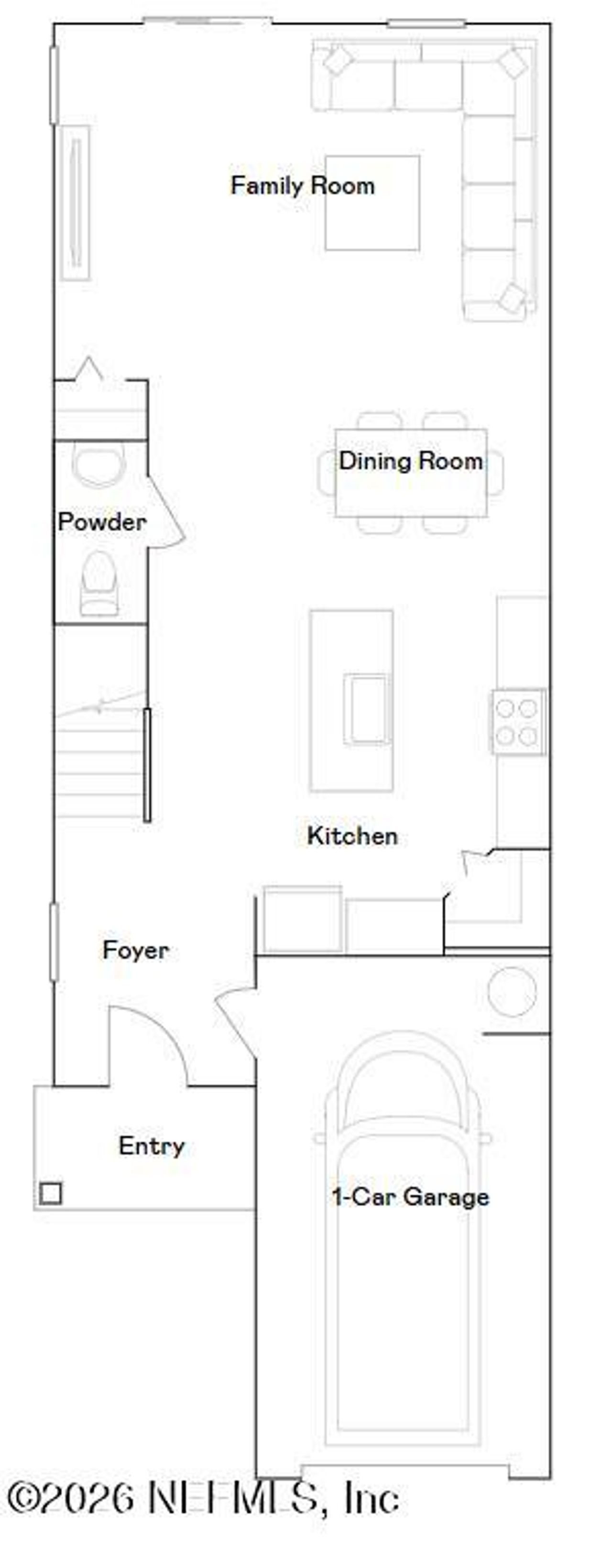 2D floor plan layout of this home in , Jacksonville, FL (Image 2).