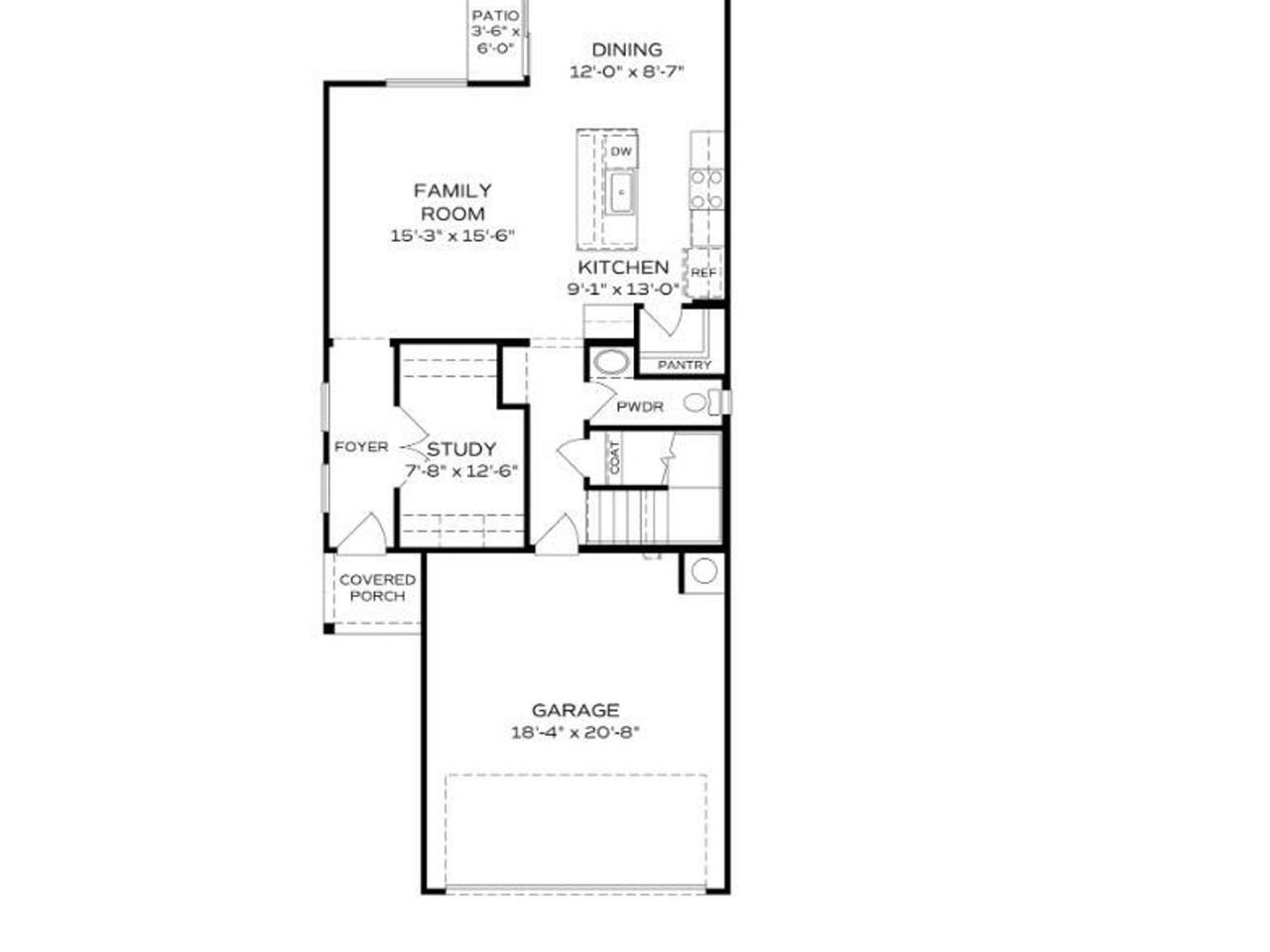 2D floor plan layout of this home in South Ranch Southern Collection, Prescott, AZ (Image 2).