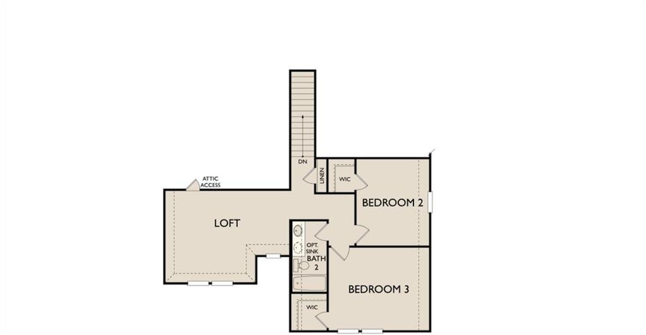 2D floor plan layout of this home in Coyote Meadows, Anna, TX (Image 2).