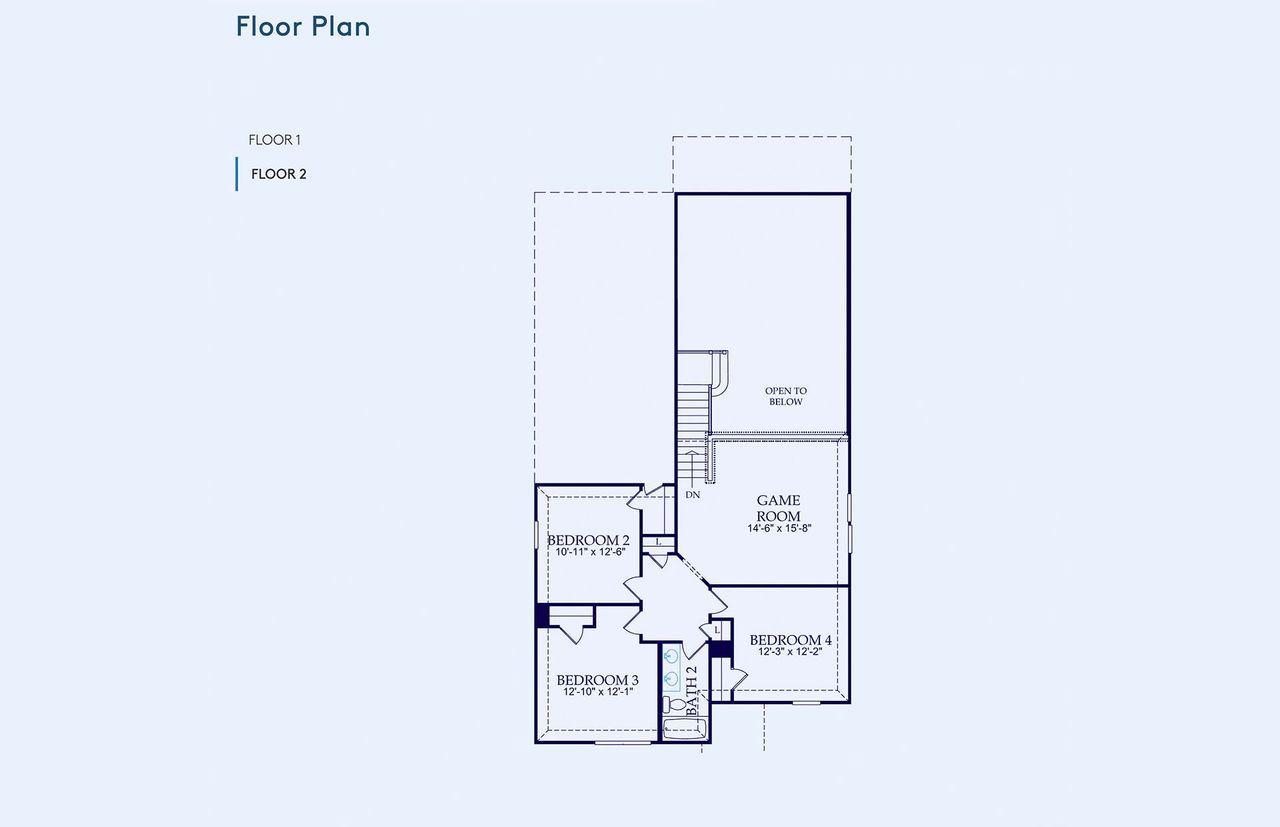 2D floor plan layout of this home in Ryehill, Sugar Land, TX (Image 2).