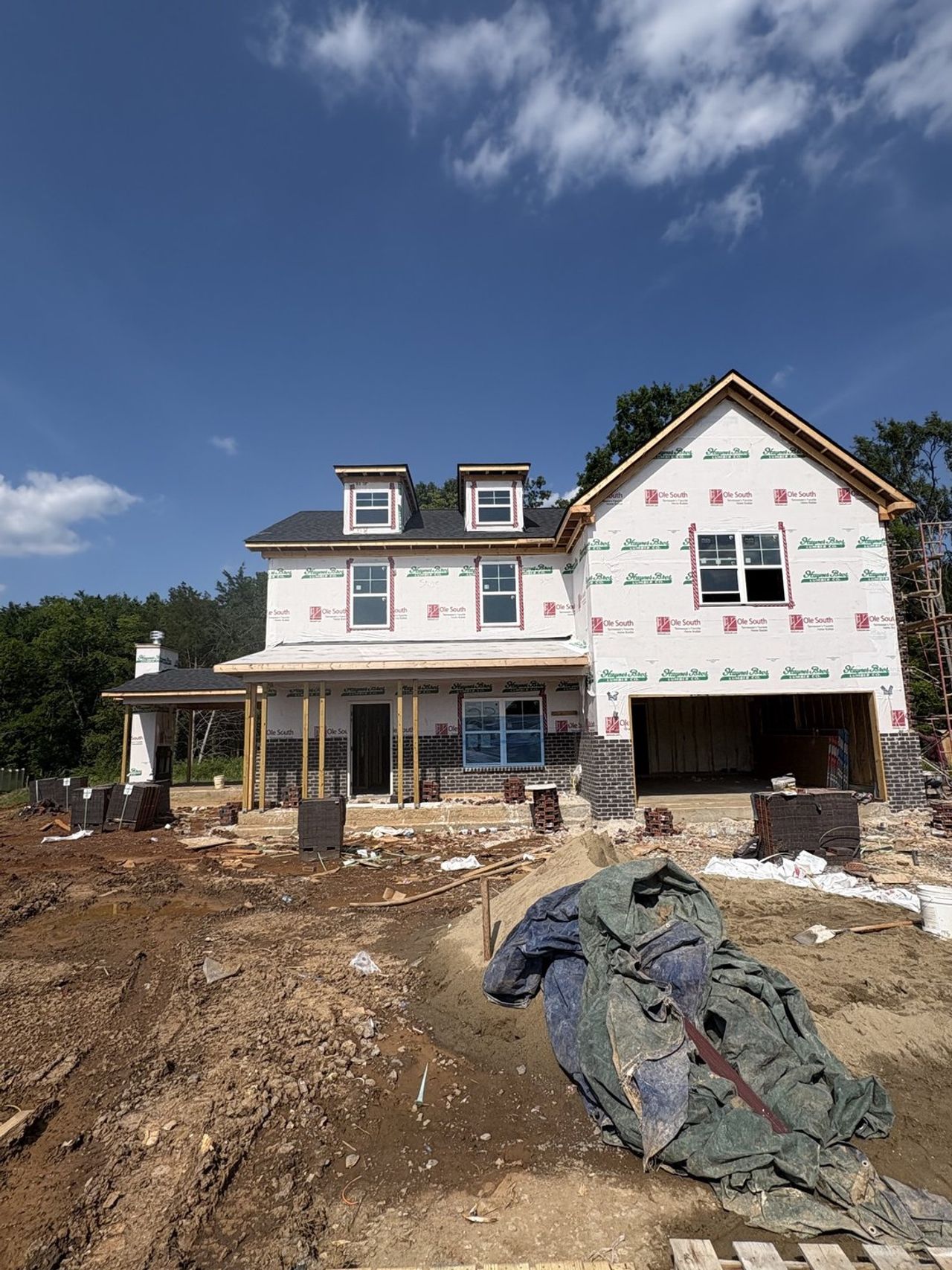 In-progress construction of a new home in Rookers Bend, Smyrna, TN (Image 2).