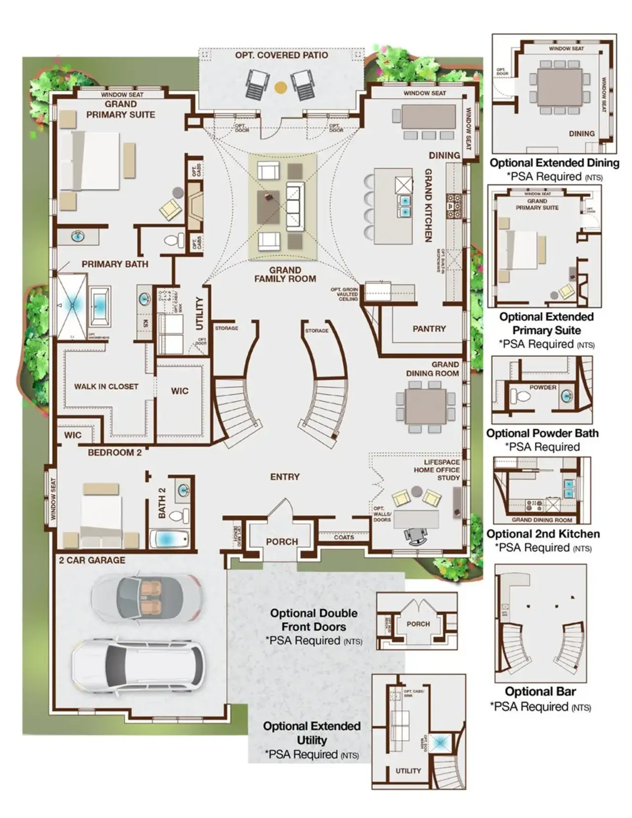 2D floor plan layout of this home in Silverleaf Estates in Frisco, Frisco, TX (Image 2).
