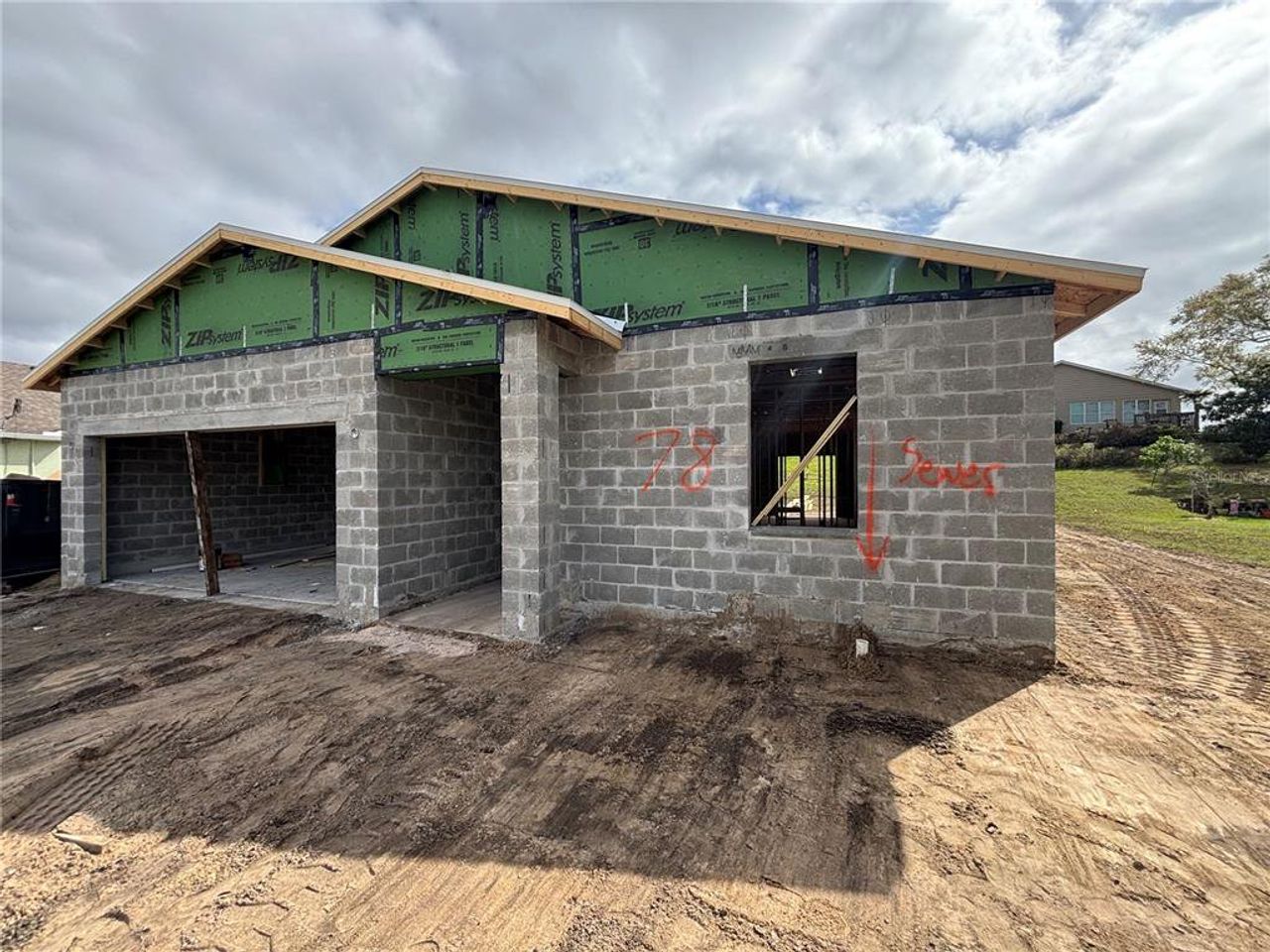 In-progress construction of a new home in , Umatilla, FL (Image 2).